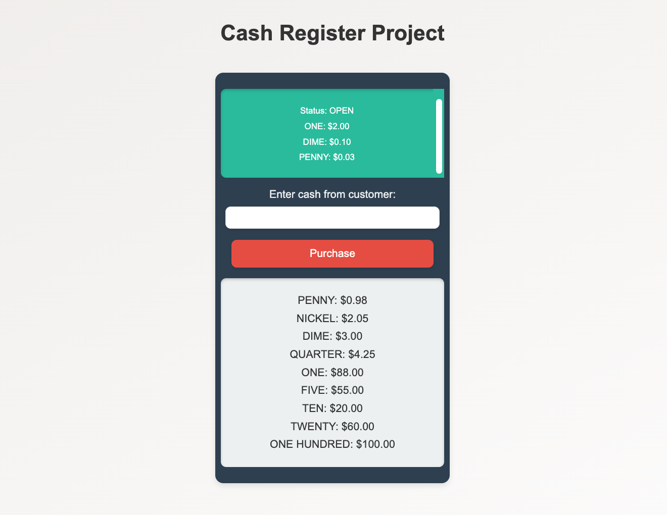 GitHub cnourrcier/cashregister A JavaScript Cash Register web